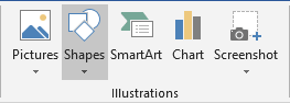 Shapes in Word 2016 Shapes in Word 2016