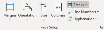 Page Breaks in Word for Microsoft 365 Page Breaks in Word 365