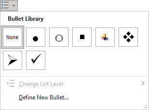 Bullets list in Word for Microsoft 365 Bullets list in Word 365