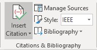 Insert Citation in Word 365