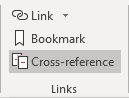 Cross-reference in Word 365