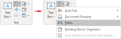 Field small in Word 365
