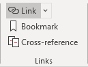Link button in Word 365