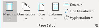 Page Margins in Word 365