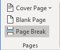 Page break button in Word 365