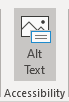 Alt Text in ribbon Word 365