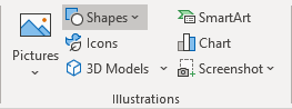 Shapes in Word for Microsoft 365