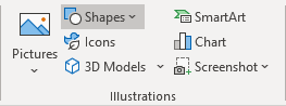 Shapes in Word for Microsoft 365 Shapes in Word 365