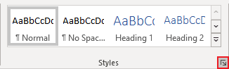 Styles in Word 365