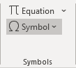 Symbol in Word 365