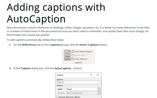 Adding captions with AutoCaption