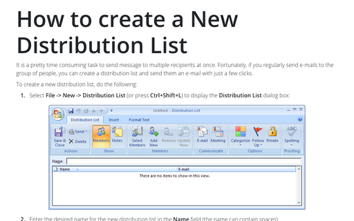 combine distribution lists outlook 2010