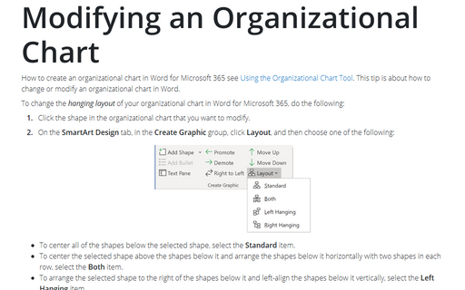 How To Create An Organizational Chart In Word 2016