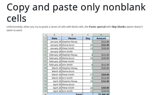 Copy and paste only nonblank cells