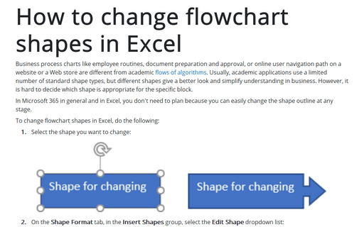 Insert Flow Chart Excel