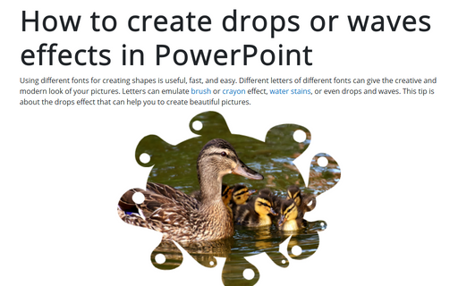 How to create drops or waves effects in PowerPoint