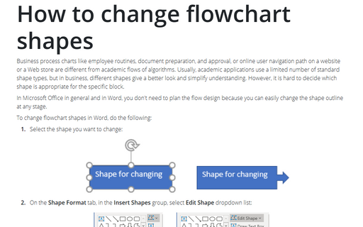 Flowchart Word Template from www.officetooltips.com