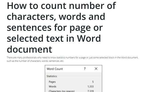 word 2016 word count of highlighted selection word 2016 word count of highlighted selection