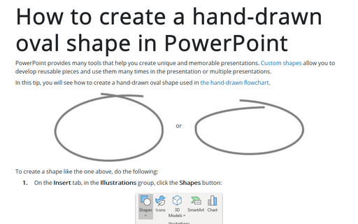 How to create a hand-drawn oval shape in PowerPoint