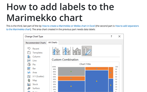 How to add labels to the Marimekko chart