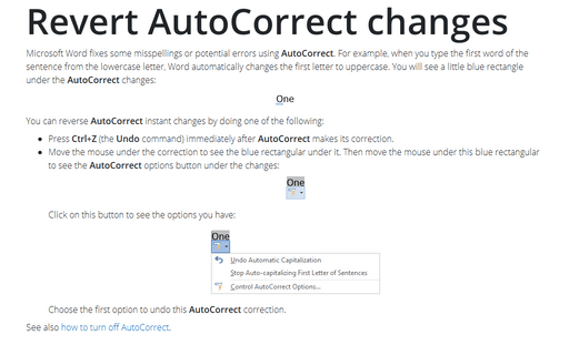 Revert AutoCorrect changes