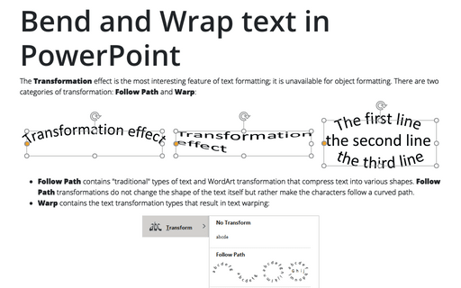 Bend and Wrap text in PowerPoint