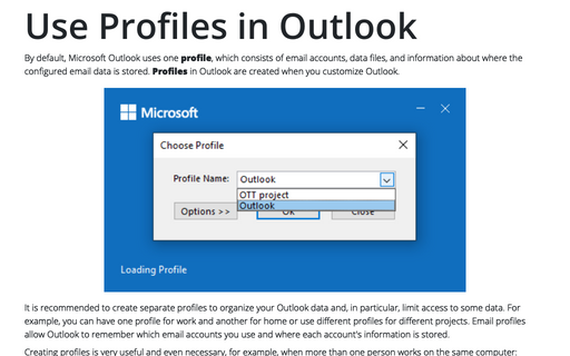 Use Profiles in Outlook