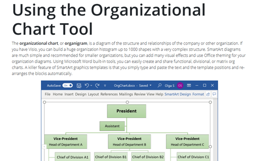 The Smartart Organization Chart Is In The Category