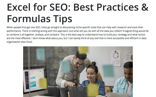 Excel for SEO: Best Practices &amp; Formulas Tips