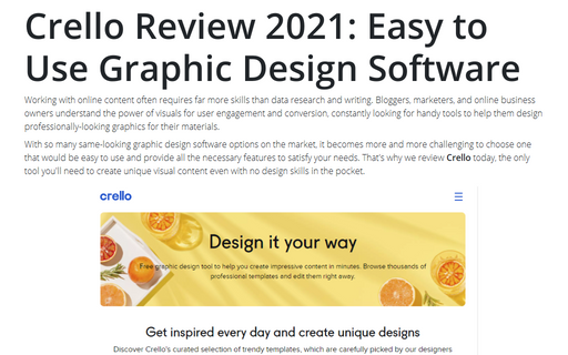 Crello Review 2021: Easy to Use Graphic Design Software