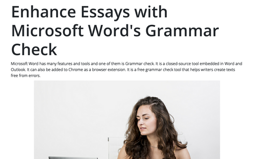 Enhance Essays with Microsoft Word's Grammar Check