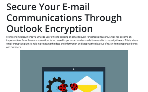 Secure Your E-mail Communications Through Outlook Encryption