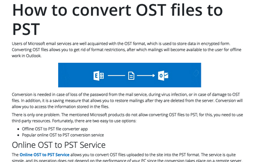 How to convert OST files to PST