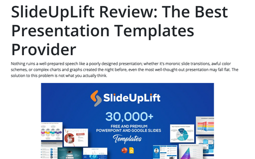 SlideUpLift Review: The Best Presentation Templates Provider