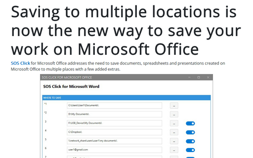 Saving to multiple locations is now the new way to save your work on Microsoft Office