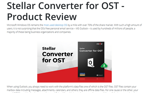 Stellar Converter for OST - Product Review