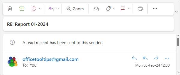 Cahnged infomation message in Outlook for Web Changed infomation message in Outlook for Web